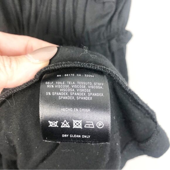 ANTHROPOLOGIE | LEIFNOTES Black Asymmetrical Divergent Dress Women’s Size M - Picture 10 of 10